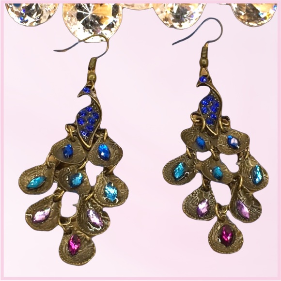 Peacock Earrings ( Lightweight ) - Picture 10 of 11